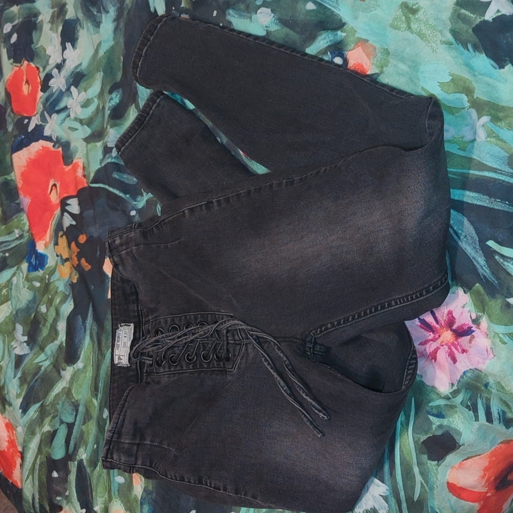 Free People Lace Up Jean Leggings